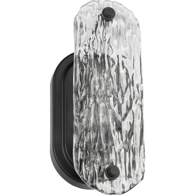 Glacier 1 Light 4.38 inch Matte Black Bathroom Vanity Light Wall Light