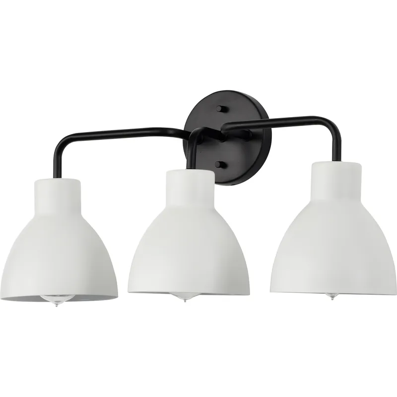 Sloan 3 Light 22 inch Matte Black Vanity Light Wall Light