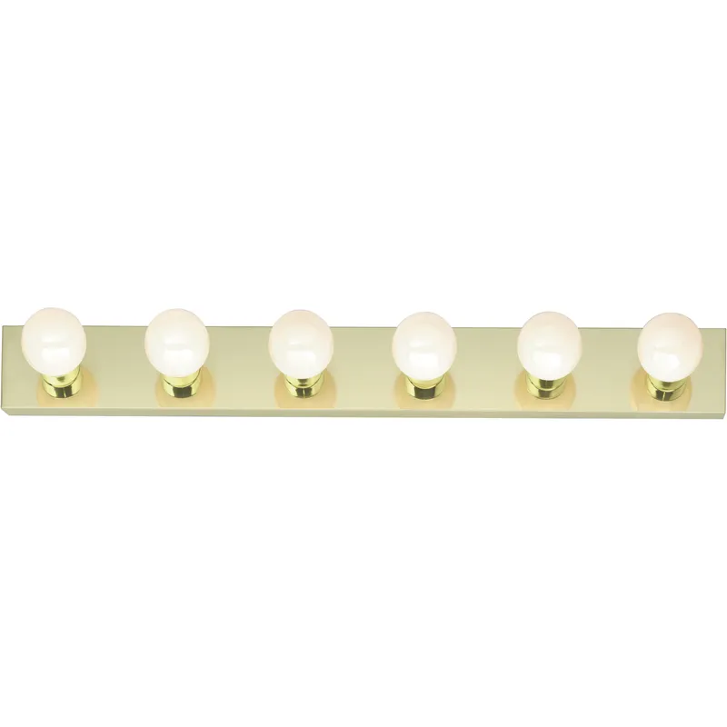 Brentwood 6 Light 36 inch Polished Brass Bath Light Wall Light