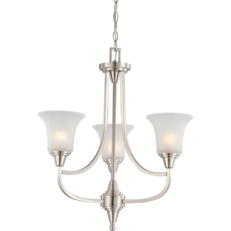 Surrey 3 Light 21.75 inch Brushed Nickel Chandelier Ceiling Light