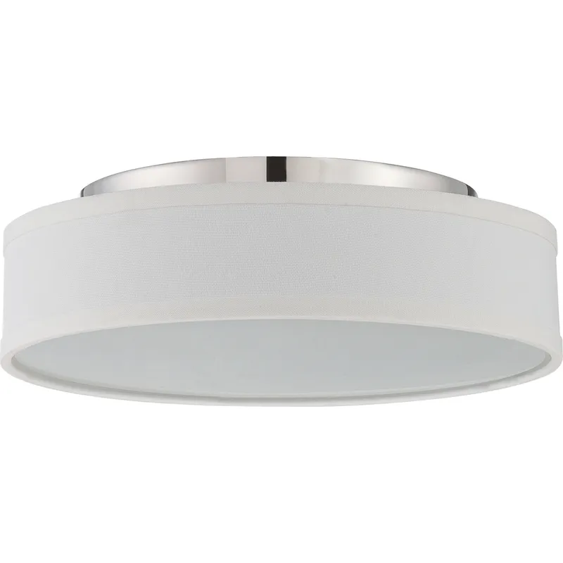 Heather LED 13 inch Polished Nickel Flush Mount Ceiling Light