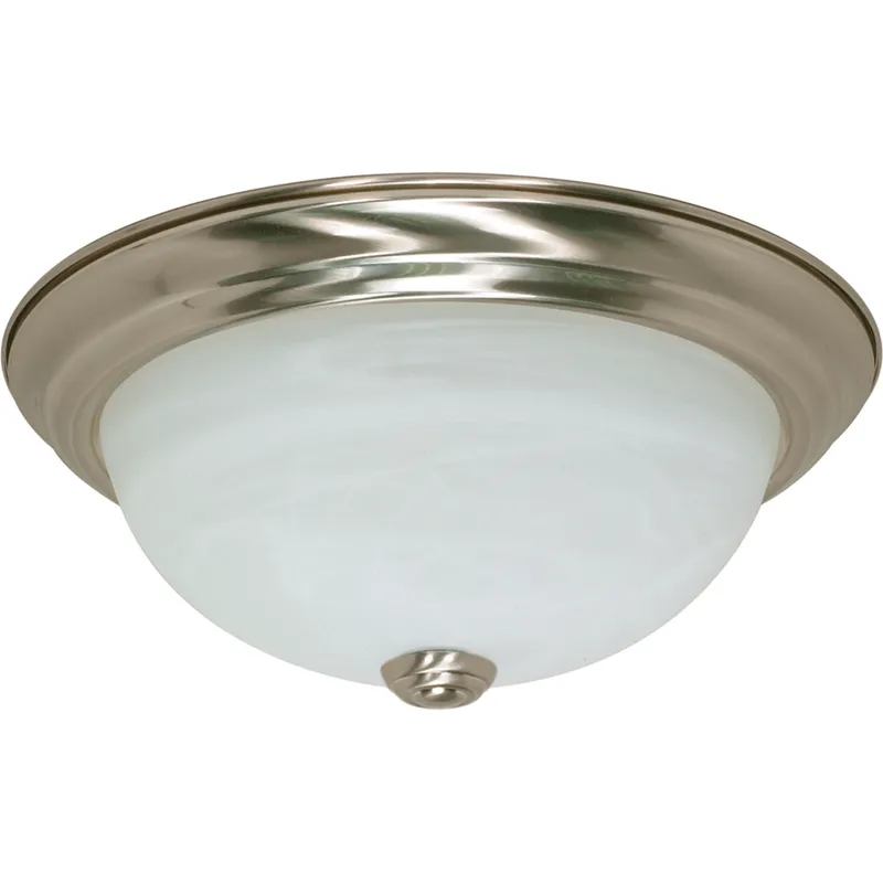 Brentwood 2 Light 11 inch Brushed Nickel Flush Mount Ceiling Light