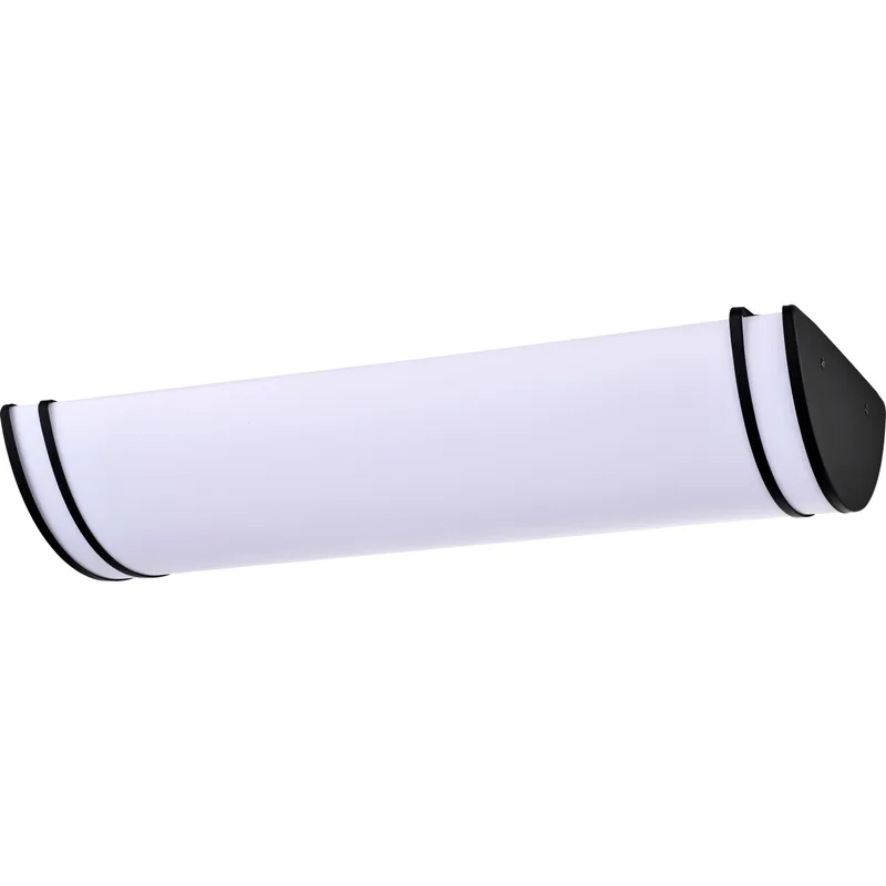 Glamour LED 12 inch Matte Black Linear Flush Mount Ceiling Light