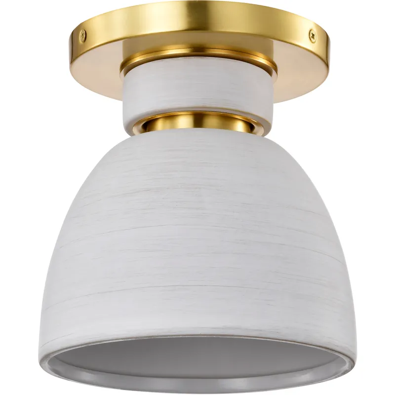 Collins 7.5 inch Brushed Brass Flush Mount Ceiling Light