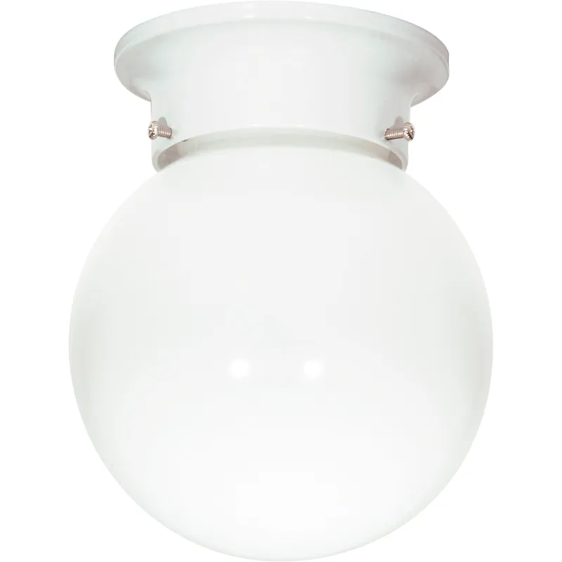 Brentwood 1 Light 6 inch White Outdoor Semi Flush Mount