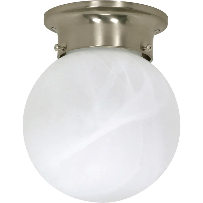 Brentwood 1 Light 6 inch Brushed Nickel Flush Mount Ceiling Light