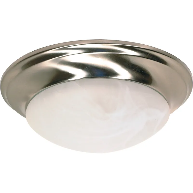 Brentwood 1 Light 12 inch Brushed Nickel Flush Mount Ceiling Light