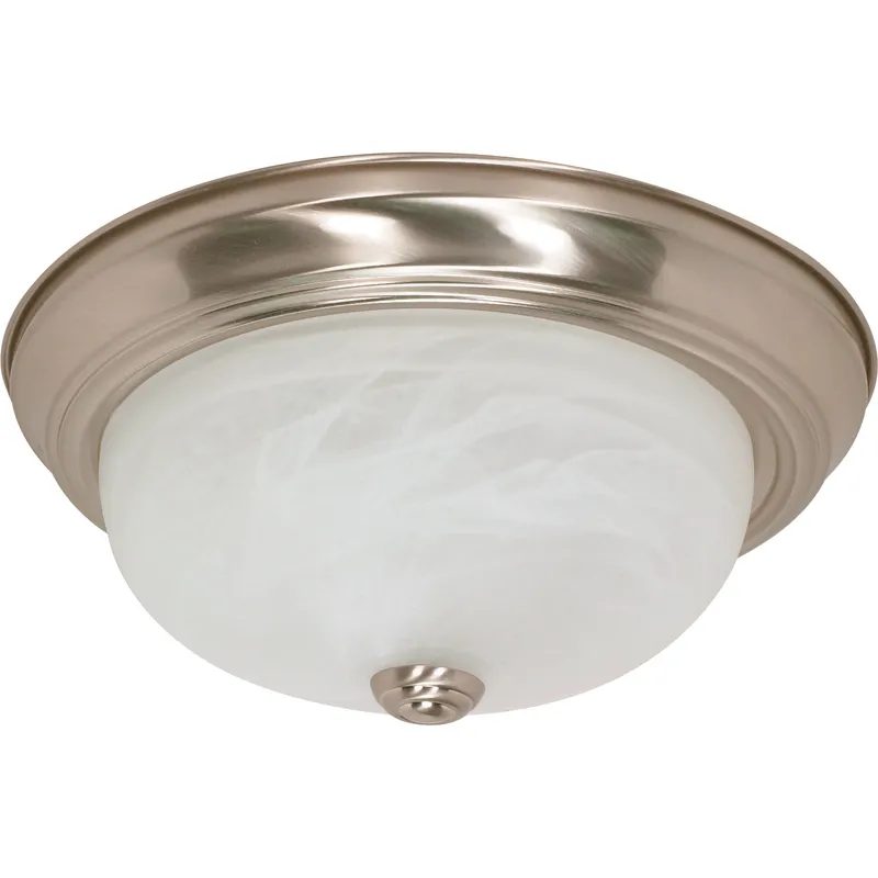 Brentwood 2 Light 13 inch Brushed Nickel Flush Mount Ceiling Light