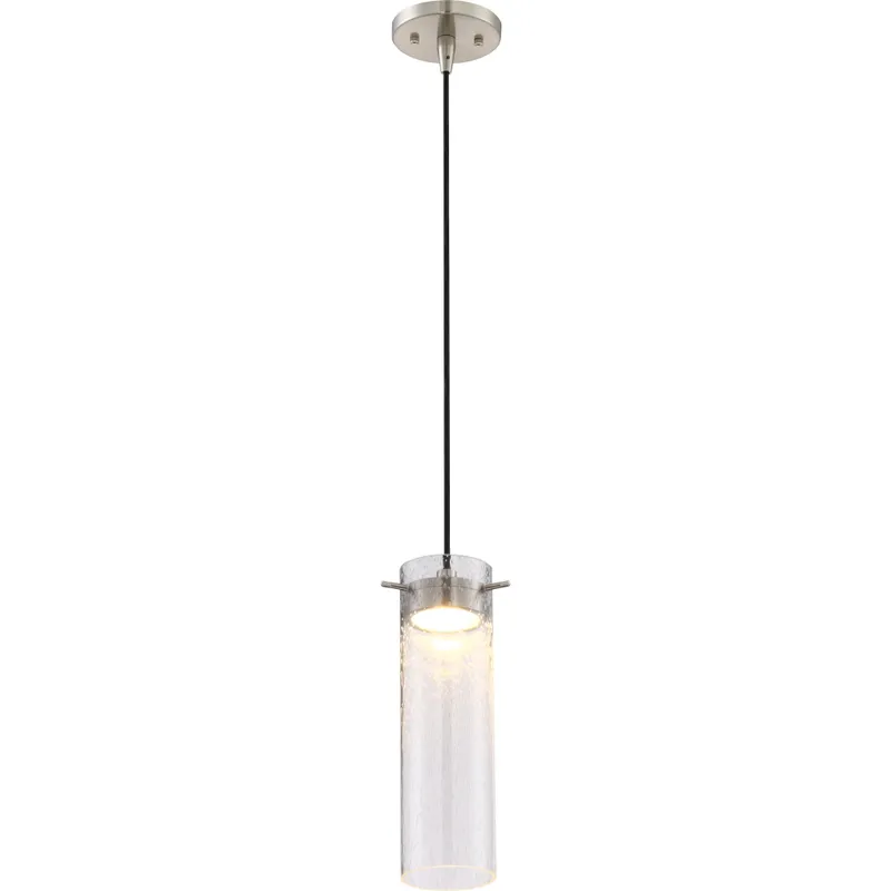 Pulse LED 3 inch Brushed Nickel Mini Pendant Ceiling Light