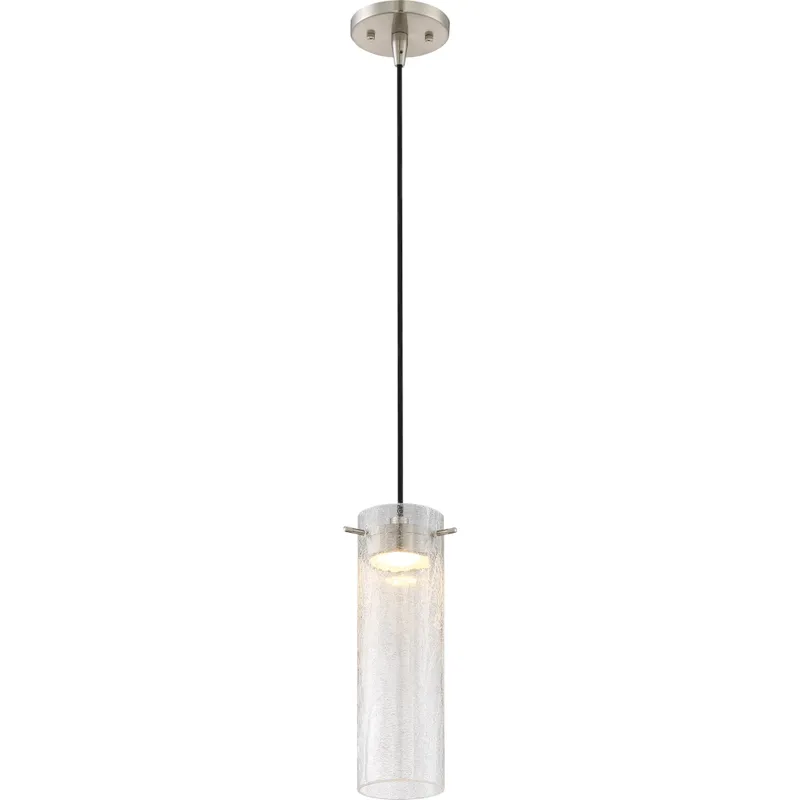 Pulse LED 3 inch Brushed Nickel Mini Pendant Ceiling Light