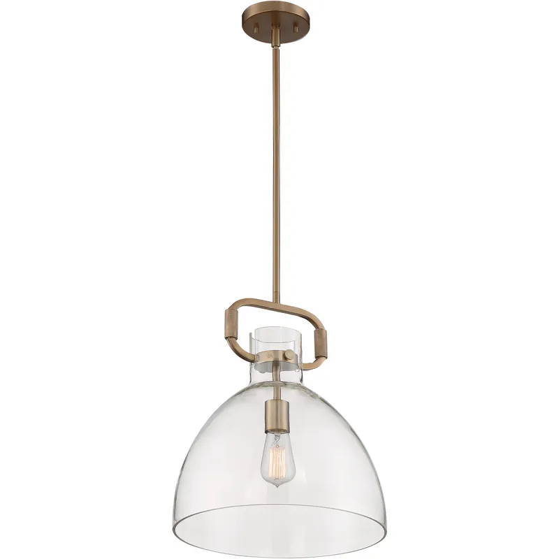 Teresa 1 Light 14 inch Burnished Brass Pendant Ceiling Light
