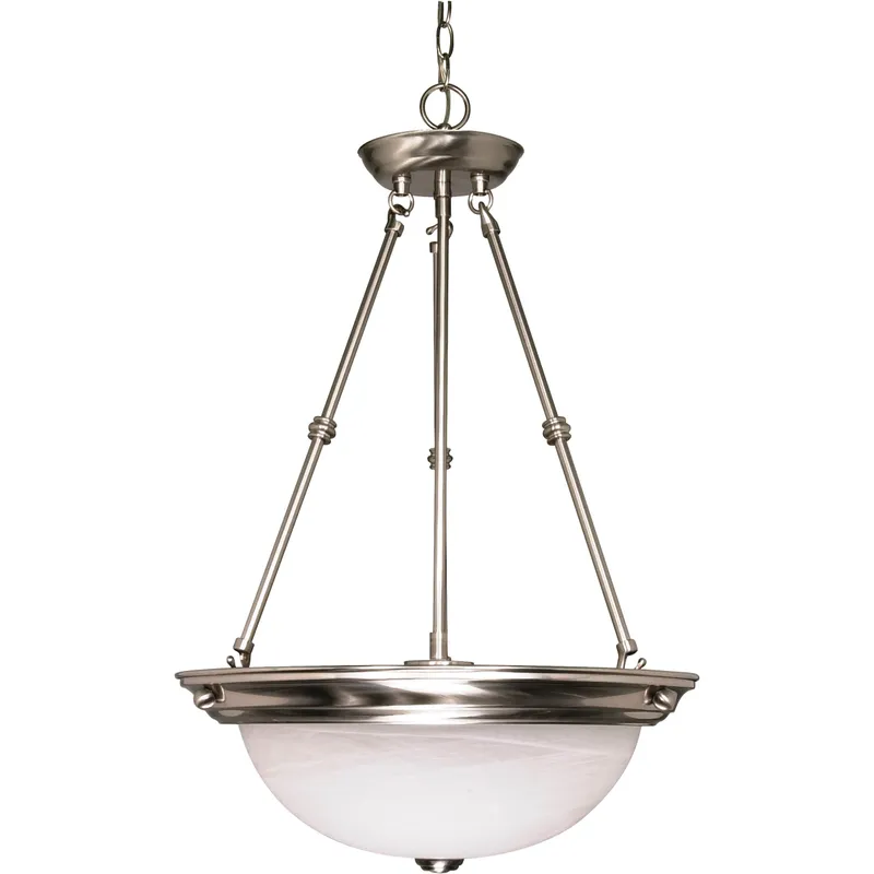 Brentwood 3 Light 15 inch Brushed Nickel Pendant Ceiling Light