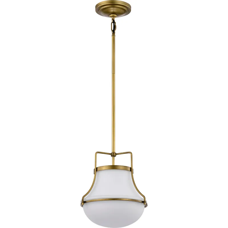 Valdora 1 Light 10.38 inch Natural Brass Pendant Ceiling Light
