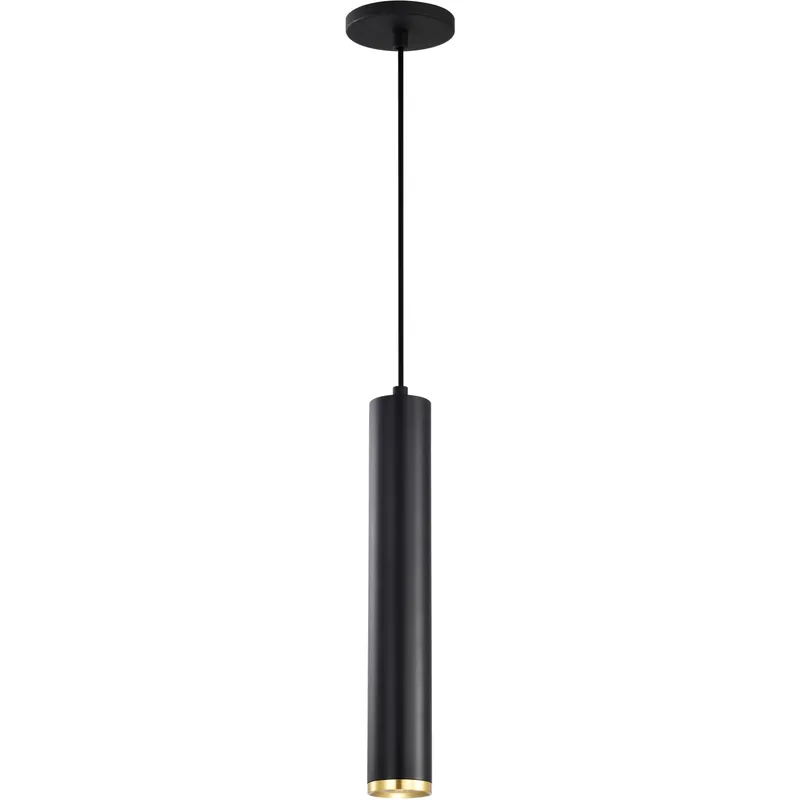 Century LED 2.56 inch Matte Black and Brushed Brass Pendant Ceiling Light