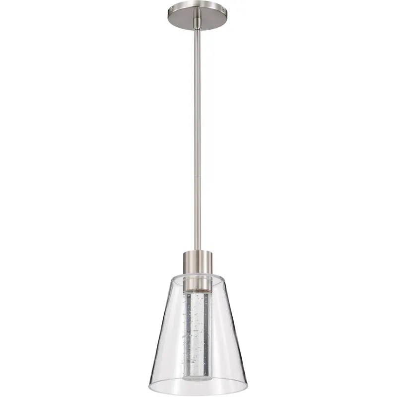 Aura LED 7.25 inch Brushed Nickel Pendant Ceiling Light