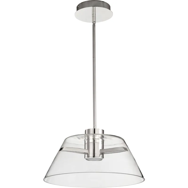 Edmond LED 17 inch Polished Nickel Pendant Ceiling Light