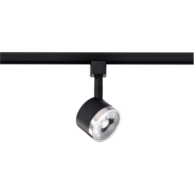 Brentwood 1 Light 120 Matte Black and Brushed Nickel Track Lighting Ceiling Light