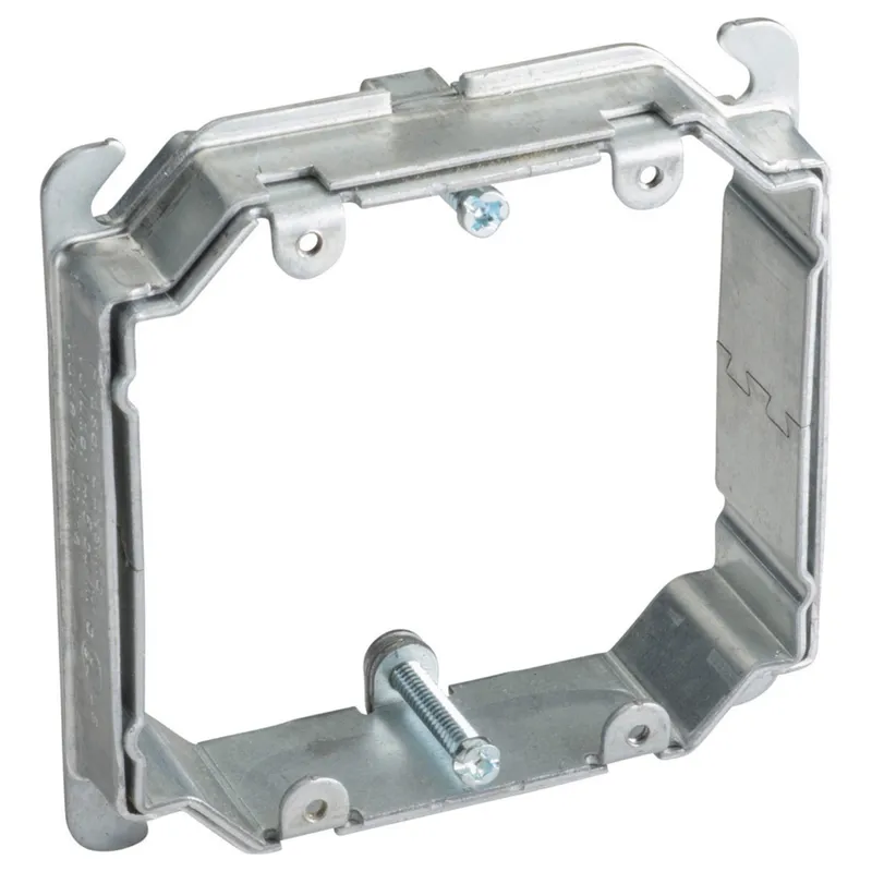 Adjustable Mud Ring, 2 Gang, 5/8"–1 1/2" Drywall