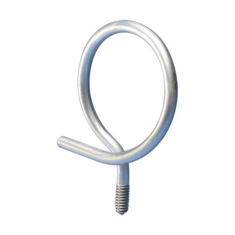 Threaded Bridle Ring, 1.25" dia, 1/4" screw, metal