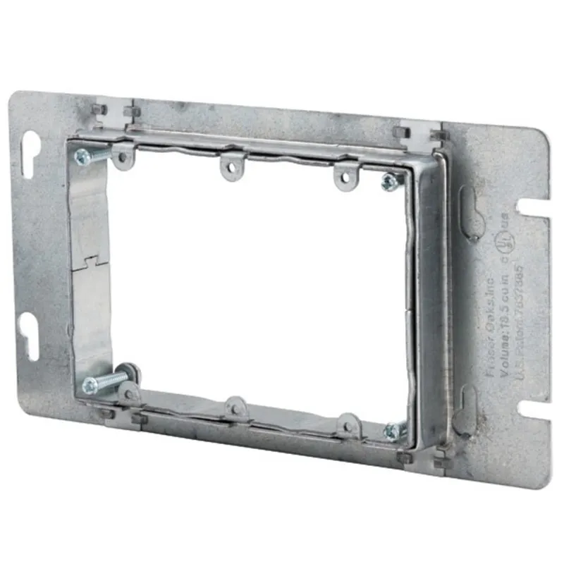 Adjustable Mud Ring, 3 Gang, 3/4"–1 1/2" Drywall