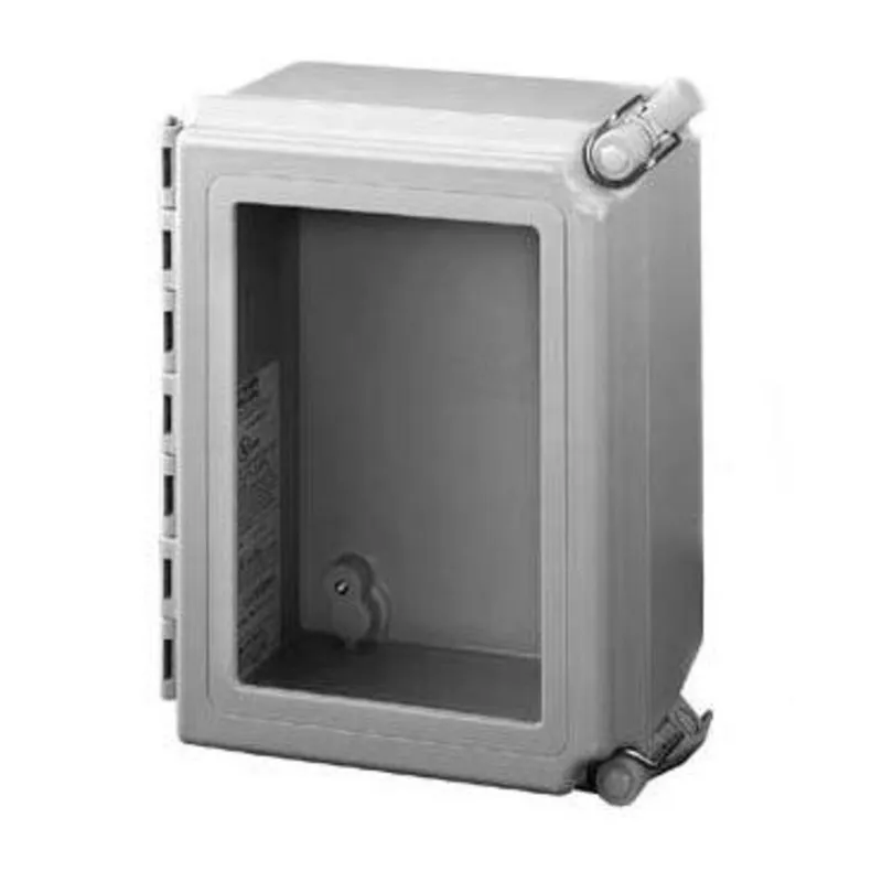 Junction Box, NEMA 4X, Hinged Cover, 12" x 10" x 6"