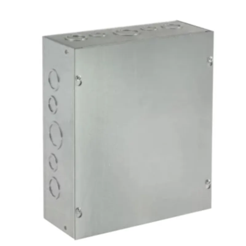 NEMA 1 Screw Cover Enclosure, Galvanized Steel with Knockouts, 10" x 8" x 6"