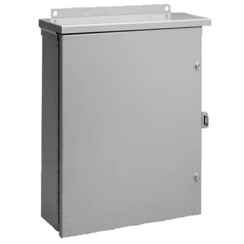 Wall Mount Enclosure, NEMA 3R, Hinged Cover, 20" x 16" x 6"