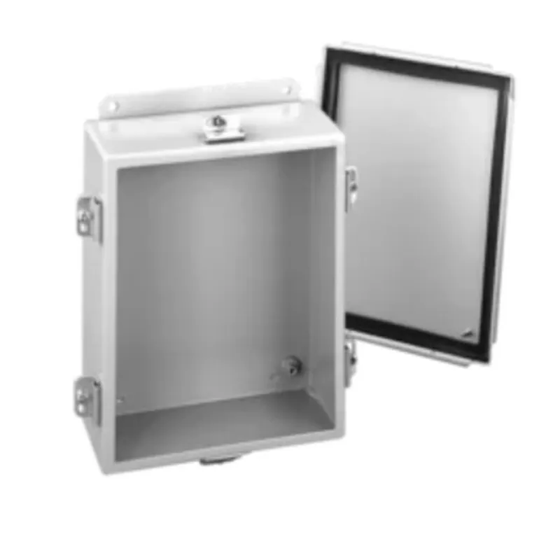 Junction Box, NEMA 4, Continuous Hinge Cover, 8 x 8 x 4", Steel