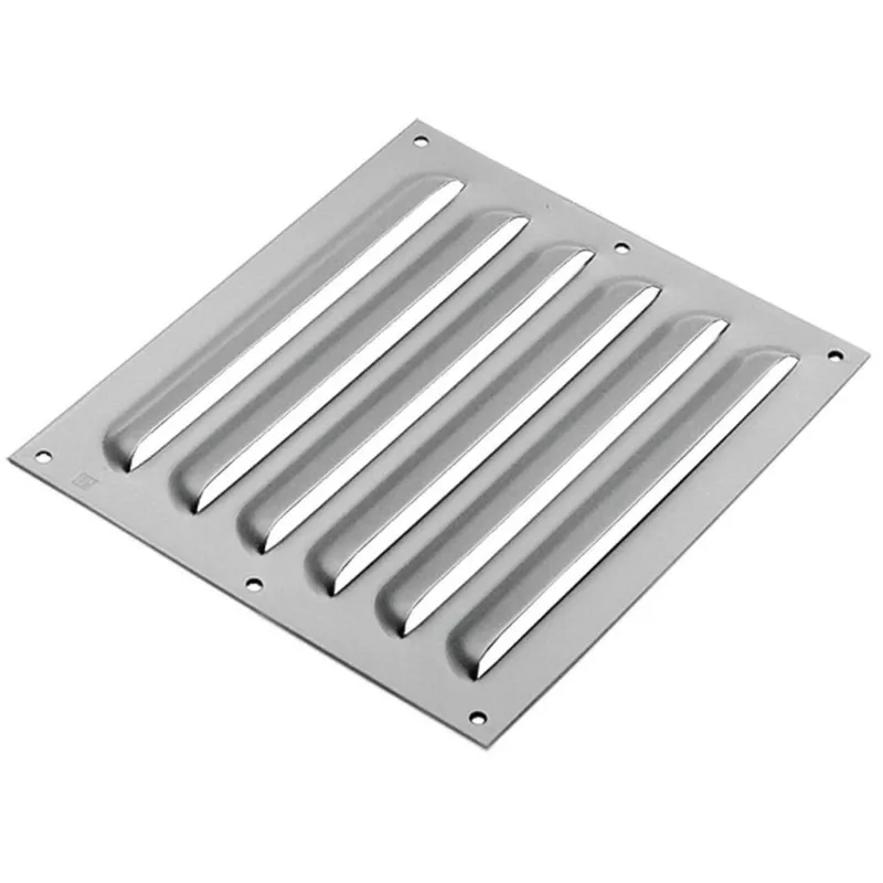 Louver Plate Kit, 4.75x4.50 inch, Gray ANSI 61, Mild Steel