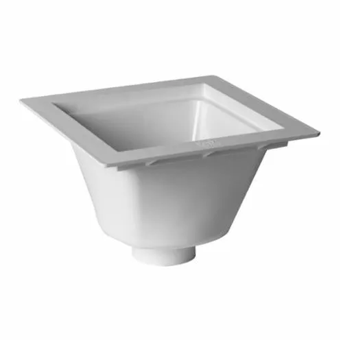 Oatey 42721 Floor Sink, Square, 12 inch W x 12 inch D, PVC, White