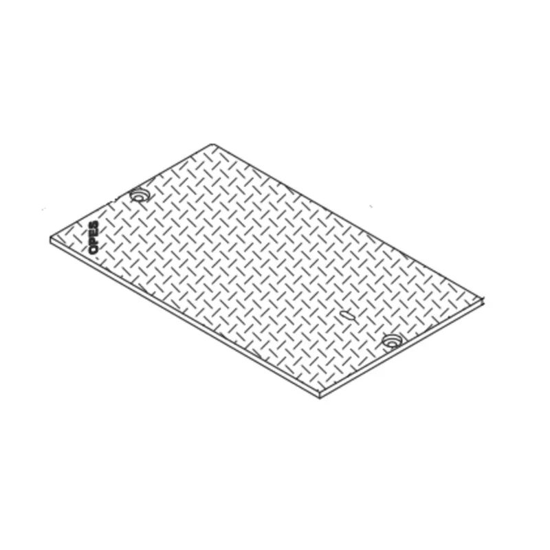 Steel Checker Cover, 27" x 16-1/4", Bolt Down