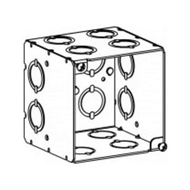 4" Square Box, 3-1/2" Depth, Welded, Steel