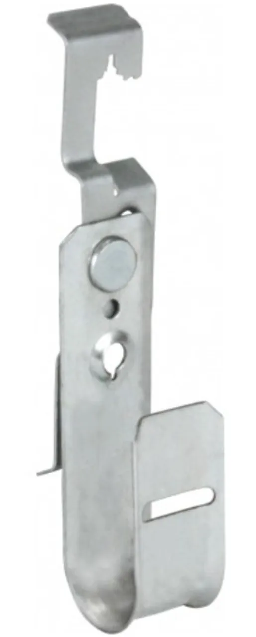 3/4" J-Hook With Rod/Wire Clip, 1/8” - 3/8” Flange