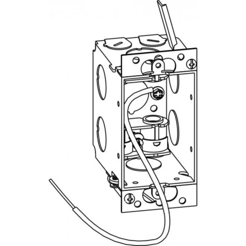 Gangable 1-Gang Old Work Switch Box with MC Clamps