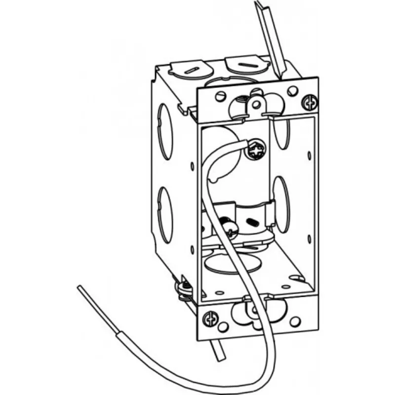 Gangable 1-Gang Old Work Switch Box with NM Clamps