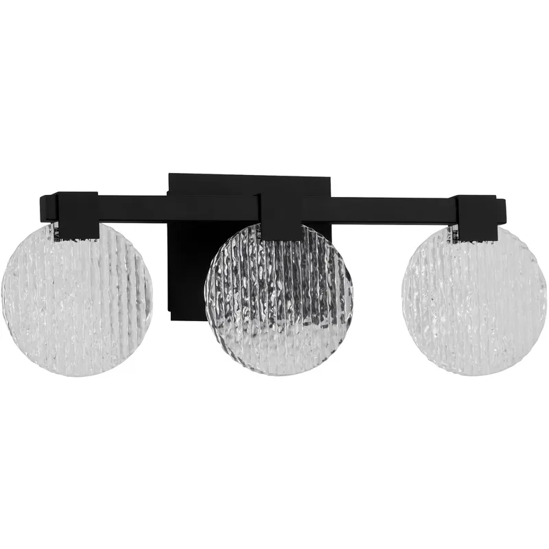 Axiom 3 Light 22 inch Black Vanity Light Wall Light