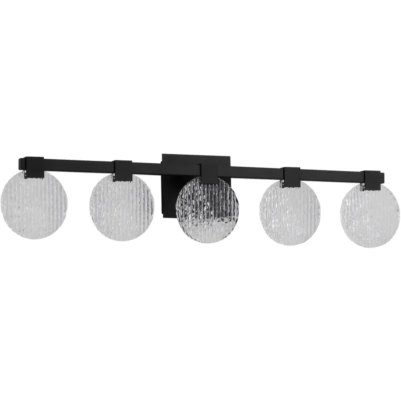 Axiom 5 Light 38 inch Black Vanity Light Wall Light