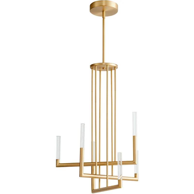 Luster LED Aged Brass Chandelier Ceiling Light