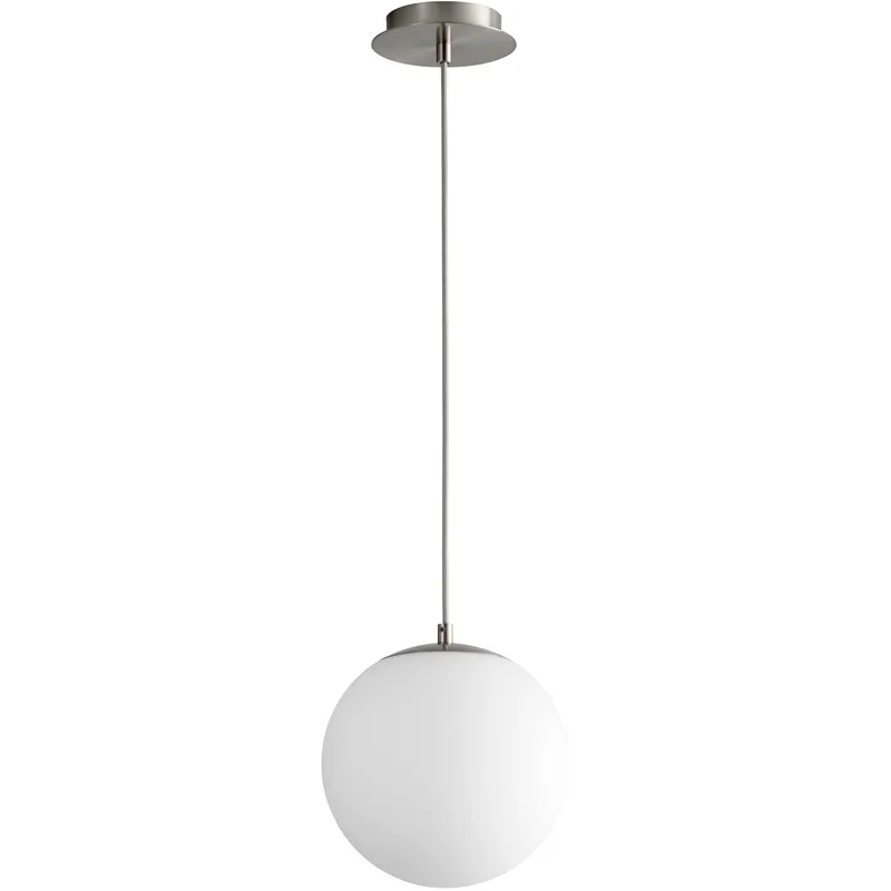 Luna 1 Light 10 inch Satin Nickel Pendant Ceiling Light