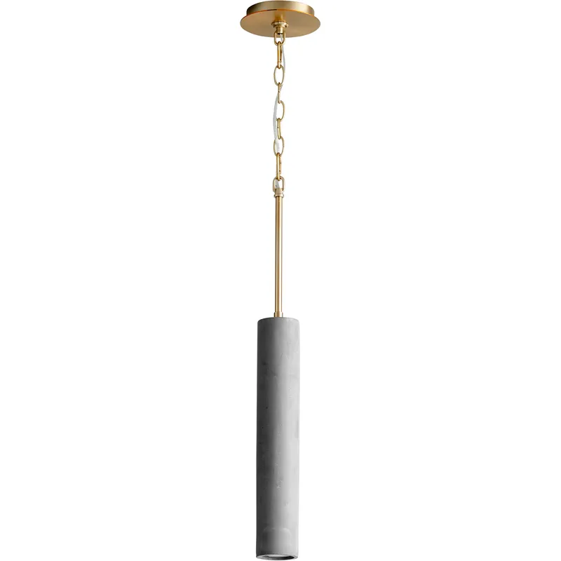 Totem 1 Light 2.75 inch Aged Brass/Dark Gray Pendant Ceiling Light