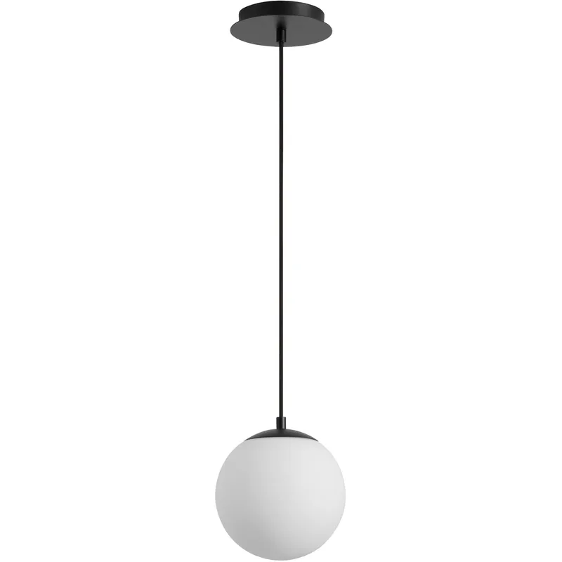 Luna 1 Light 8 inch Black Pendant Ceiling Light in 2700K