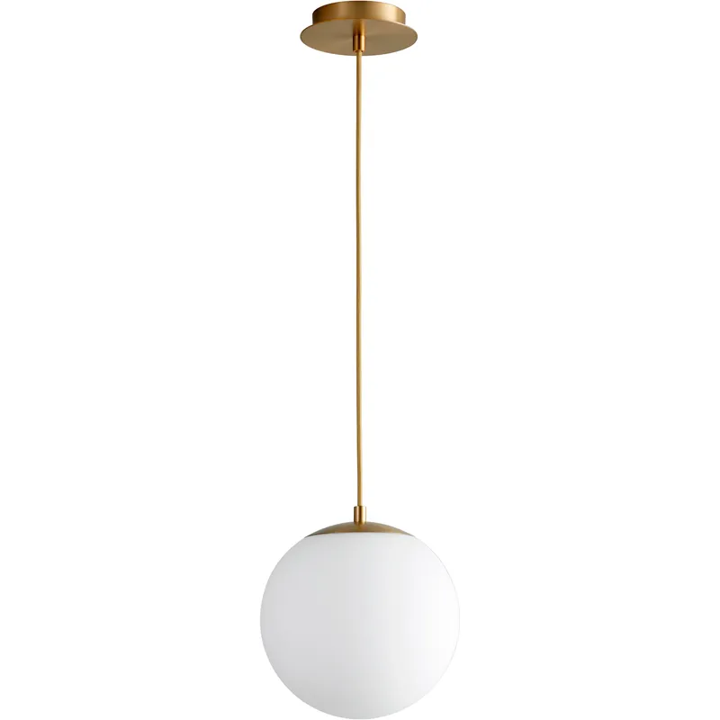 Luna LED 10 inch Aged Brass Pendant Ceiling Light in 3000K