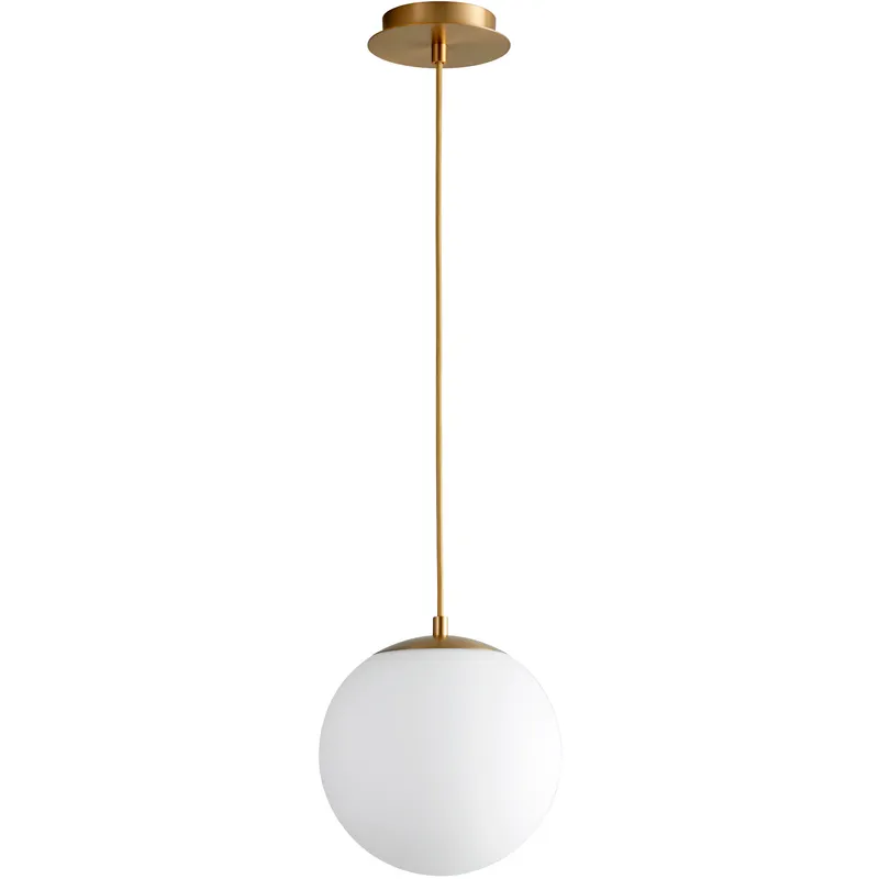 Luna 1 Light 10 inch Aged Brass Pendant Ceiling Light