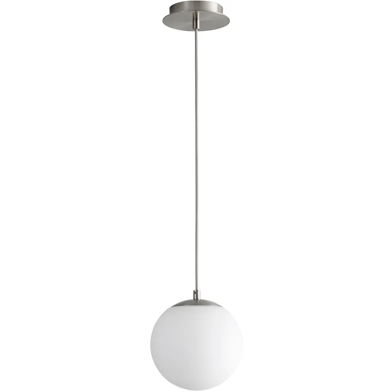 Luna 1 Light 8 inch Satin Nickel Pendant Ceiling Light