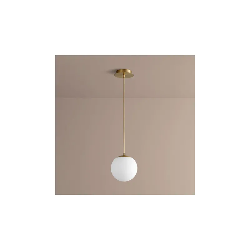 Luna LED 8 inch Aged Brass Pendant Ceiling Light in 3000K