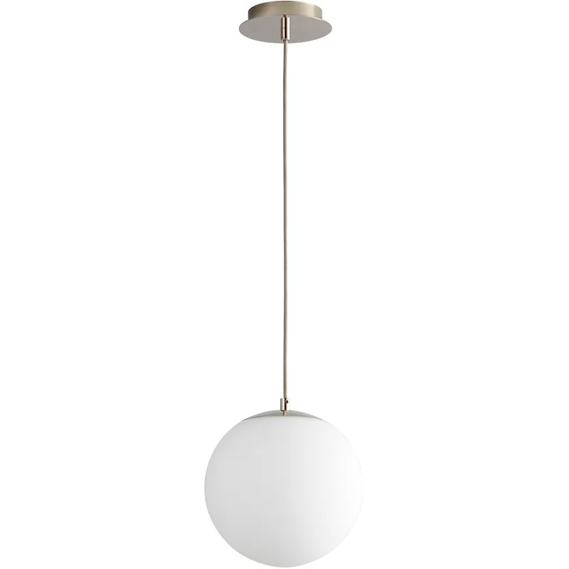 Luna 1 Light 10 inch Polished Nickel Pendant Ceiling Light