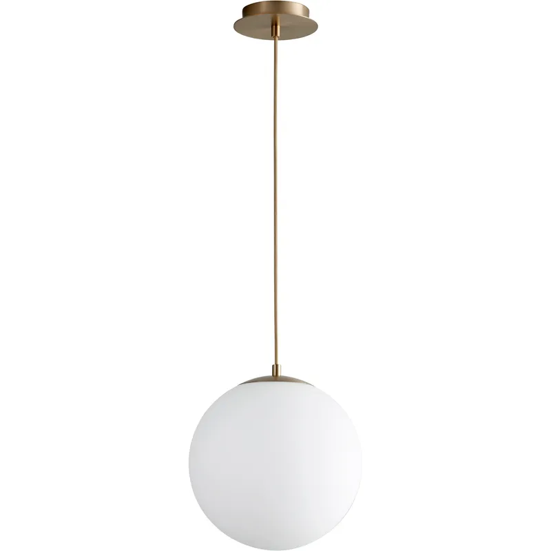 Luna LED 12 inch Aged Brass Pendant Ceiling Light in 3000K