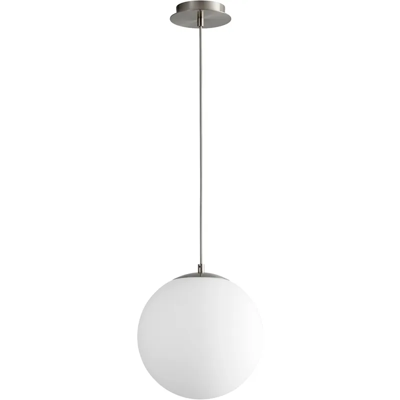 Luna 1 Light 12 inch Satin Nickel Pendant Ceiling Light