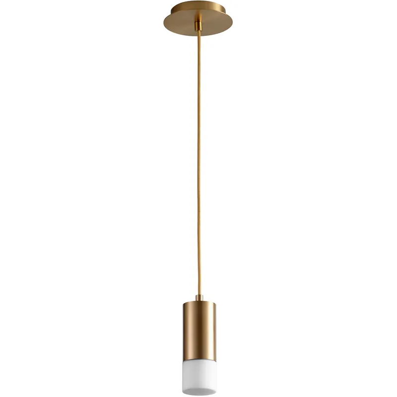 Magneta 1 Light 2.75 inch Aged Brass Pendant Ceiling Light
