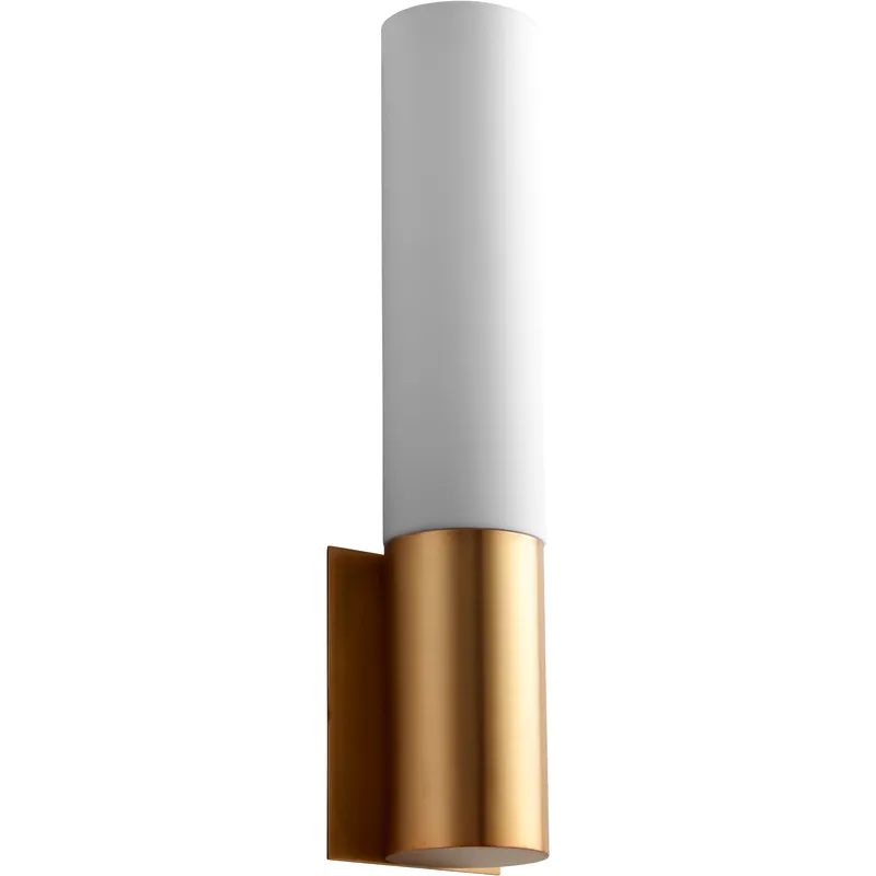 Magnum 1 Light 5 inch Aged Brass Sconce Wall Light